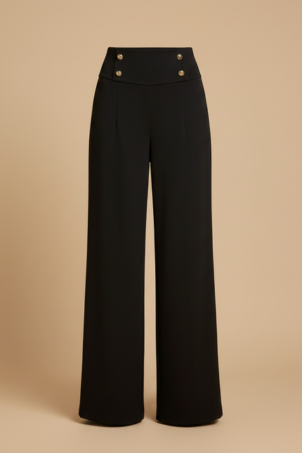 Pantalon Noir Habille - Polyester - vue 3