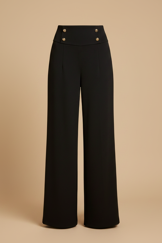 Pantalon Noir Habille - Polyester - vue 3