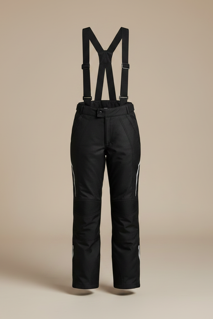 Pantalon Noir Bretelles Réfléchissant Imperméable Enfant - Polyester - vue 3