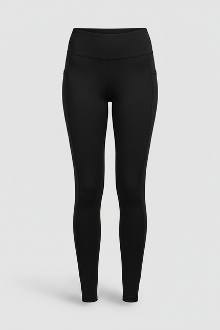 Pantalon Noir Legging Sport Femme Taille Haute - Polyester - vue 3
