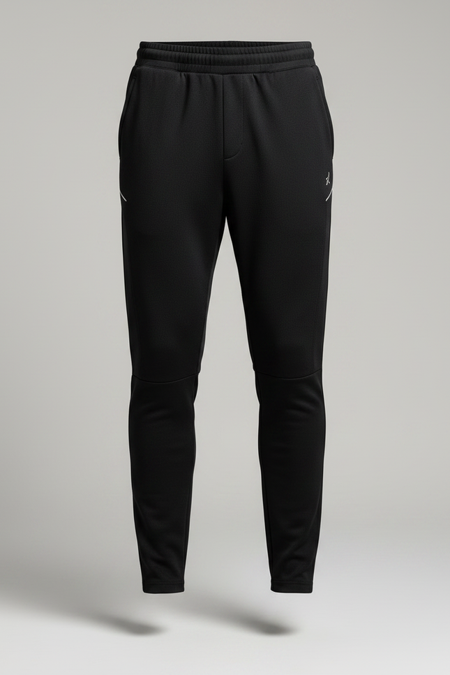 Pantalon Noir Homme Sportif Ajusté Décontracté Minimaliste - Polyester - vue 3