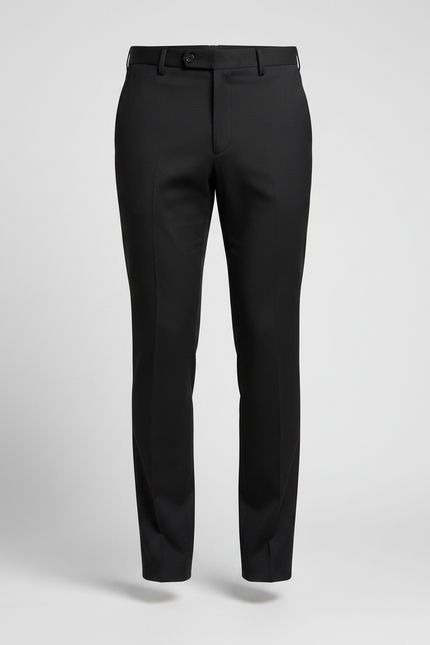 Pantalon Noir Habillé Slim Stretch Homme Élégant - Gabardine - vue 3