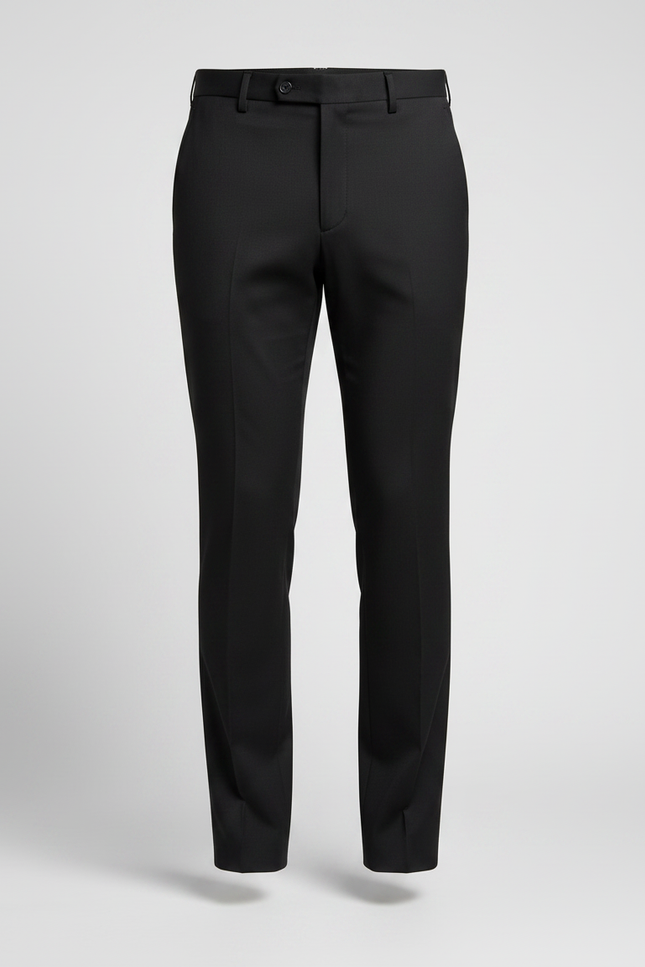 Pantalon Noir Habillé Slim Stretch Homme Élégant - Gabardine - vue 3