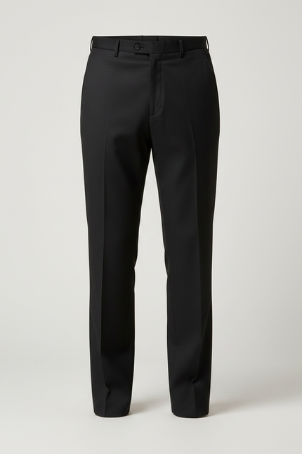 Pantalon Noir Coupe Droite - Gabardine - vue 3