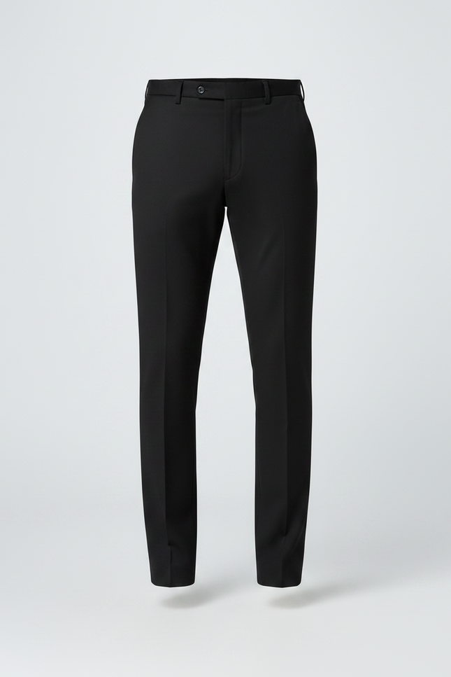 Pantalon Noir Slim Habillé Formel Homme - Polyester - vue 3