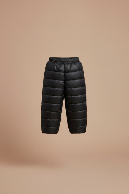 Pantalon Noir Matelassé Chaud Enfant Hiver - Polyester - vue 3