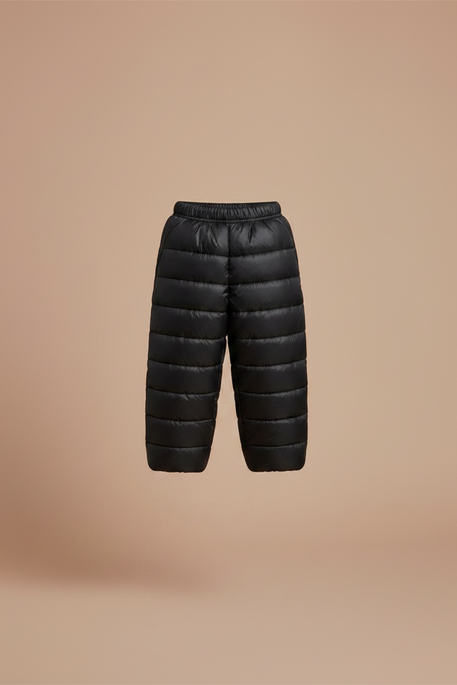 Pantalon Noir Matelassé Chaud Enfant Hiver - Polyester - vue 3