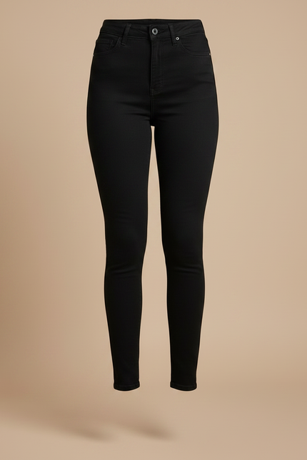 Pantalon Noir Skinny Taille Haute Stretch Femme - Jean - vue 3