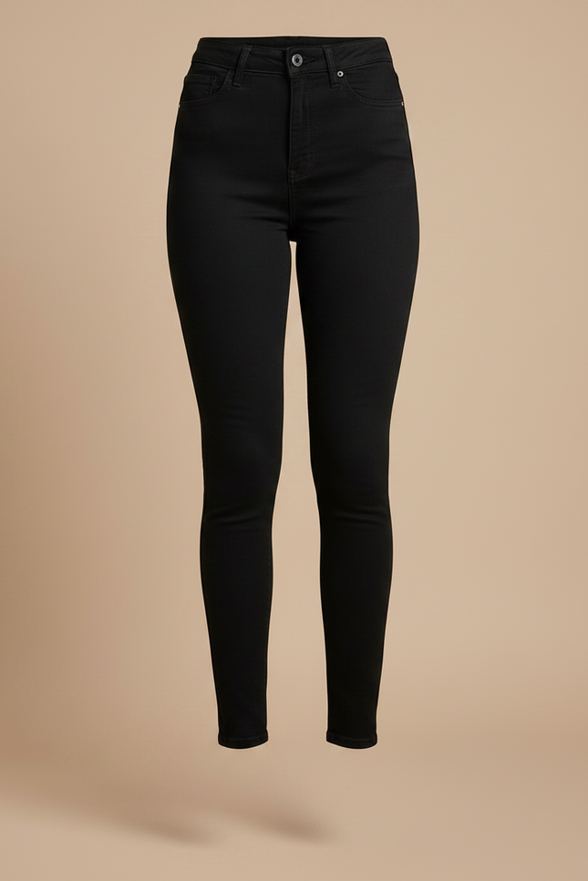 Pantalon Noir Skinny Taille Haute Stretch Femme - Jean - vue 3