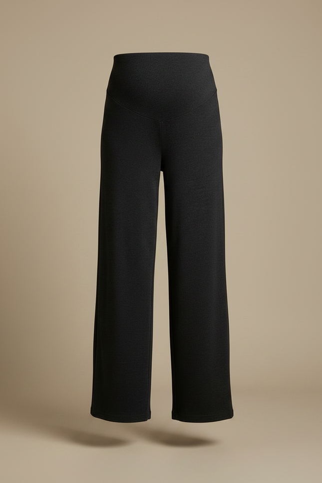 Pantalon Noir Ample Confortable Maternité Élastique Décontracté Hiver - Maille - vue 3