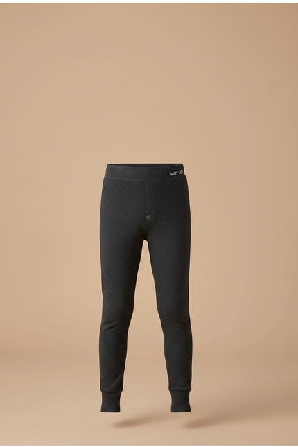 Pantalon Noir Doux Confortable Extensible Enfant - Gris Molleton - vue 3
