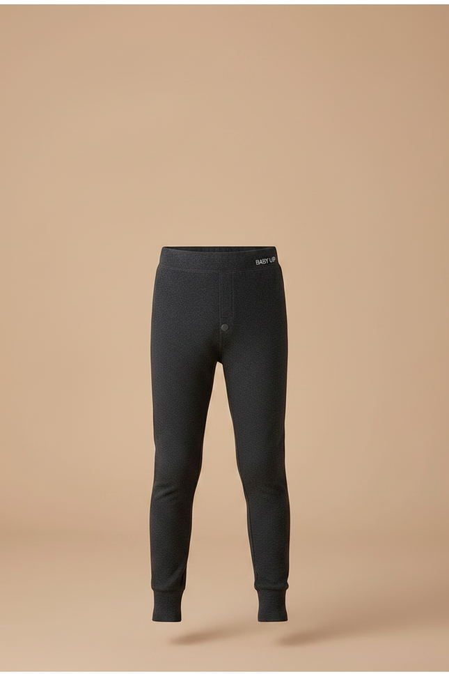 Pantalon Noir Doux Confortable Extensible Enfant - Gris Molleton - vue 3