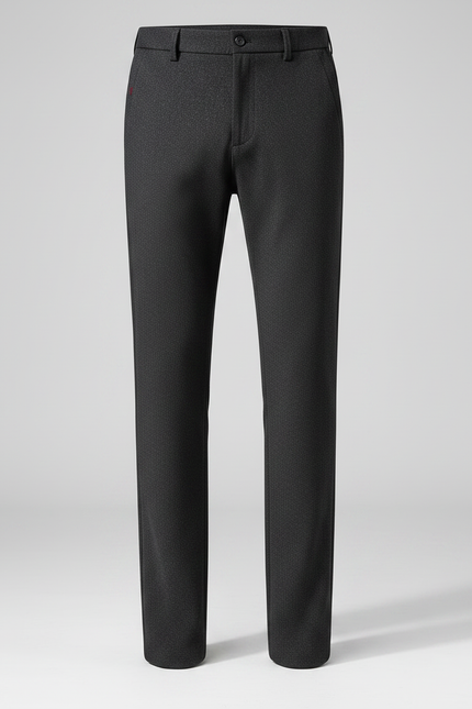 Pantalon Noir Homme Droit Élégant Décontracté Hiver - Laine - vue 3