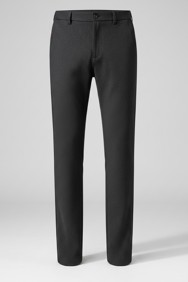 Pantalon Noir Homme Droit Élégant Décontracté Hiver - Laine - vue 3