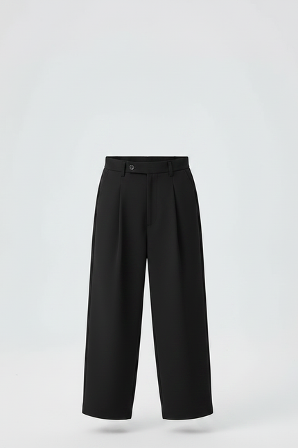 Pantalon Noir Ample Plissé Élégant Garçon - Polyester - vue 3