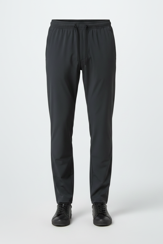 Pantalon Noir Léger Respirant Extensible Décontracté Homme - Polyester - vue 3