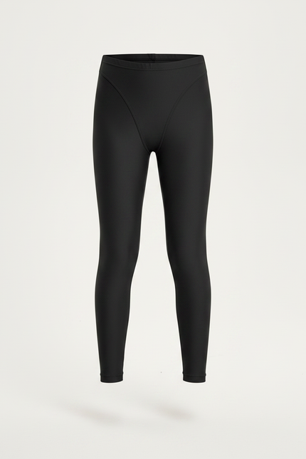 Pantalon Noir Fille Brillant Extensible Sport Confortable - Polyester - vue 3