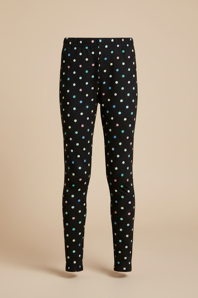 Pantalon Noir Polka Dots Fille Hiver - Maille - vue 3