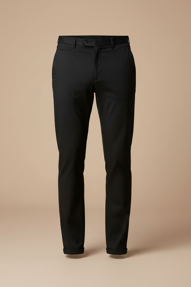 Pantalon Noir Droit Classique Confortable Homme - Gabardine - vue 3