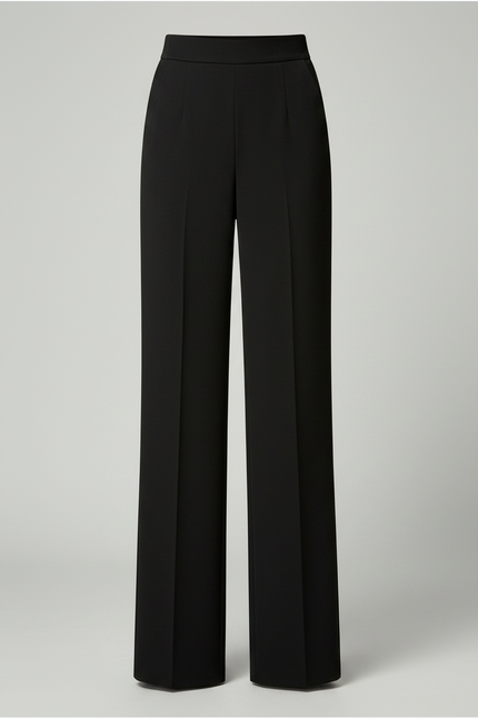 Pantalon Coupe Droite Noir Femme - Gabardine - vue 3