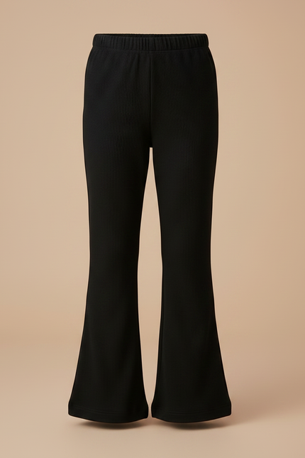 Pantalon Flare Noire - Maille - vue 2