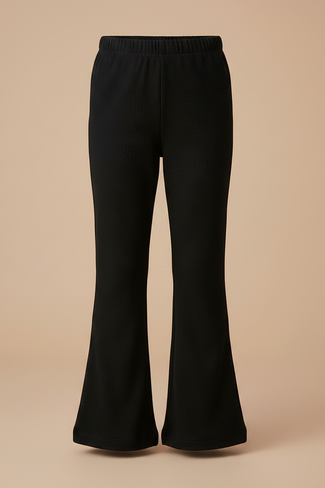 Pantalon Flare Noire - Maille - vue 2