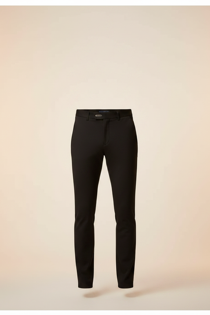 Pantalon Noir Ajusté Stretch Habillé Homme - Polyester - vue 3