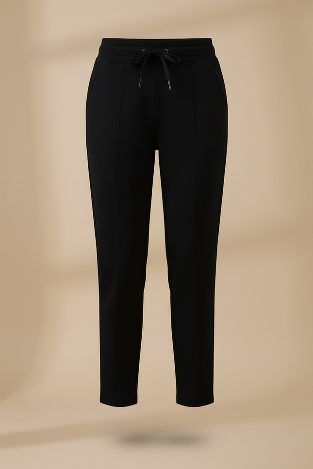 Pantalon Noir Sport Décontracté Cordon Chevilles - Polyester - vue 3