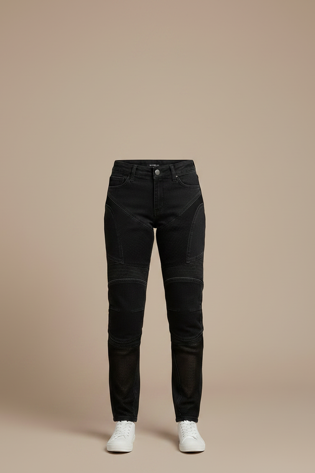 Pantalon Moto Femme Noir - Jean - vue 3