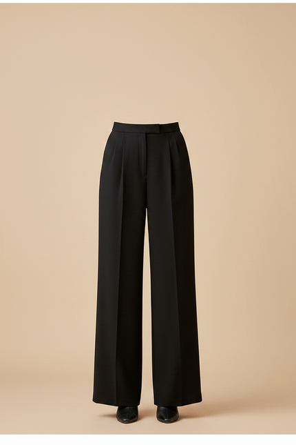 Pantalon Taille Haute Femme Noir - Gabardine - vue 3