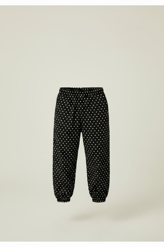 Pantalon Noir Pois Blanc - Viscose - vue 3