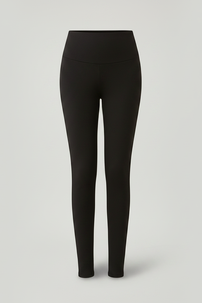 Pantalon Noir Taille Haute Ajusté Confortable Femme - Maille - vue 3