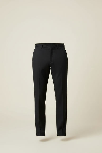 Pantalon Noir Homme Habillé Élégant Coupe Droite - Polyester - vue 3