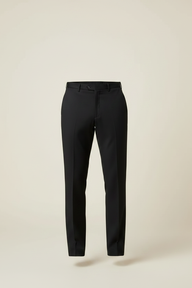 Pantalon Noir Homme Habillé Élégant Coupe Droite - Polyester - vue 3