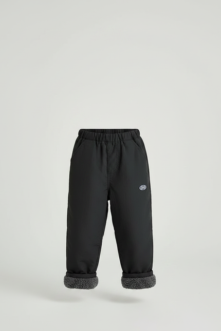 Pantalon Noir Doublé Sherpa Ample Hiver Enfant - Polyester - vue 3