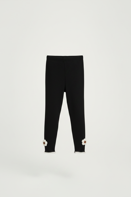 Pantalon Noir Crochet - Maille - vue 3