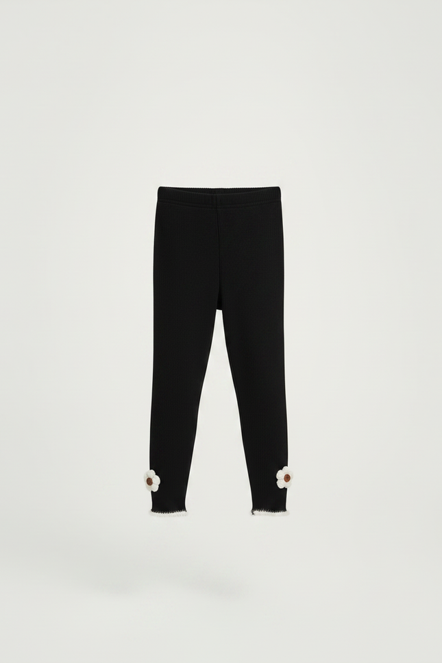 Pantalon Noir Crochet - Maille - vue 3