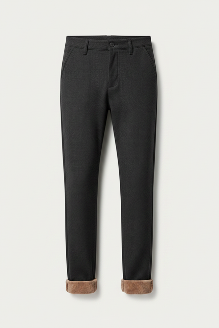 Pantalon Noir Doublé Polaire Chaud Confortable Homme - Polyester - vue 3