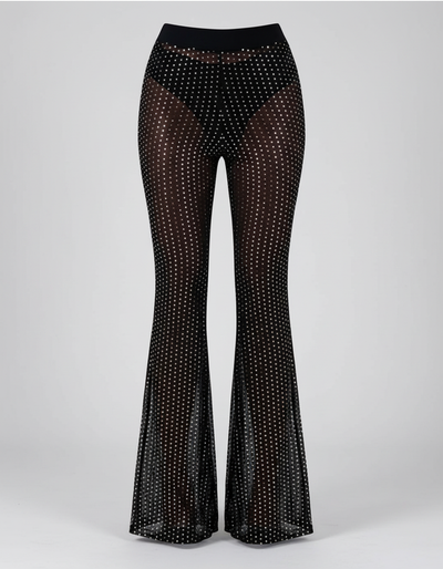 Pantalon Noir Femme Paillette