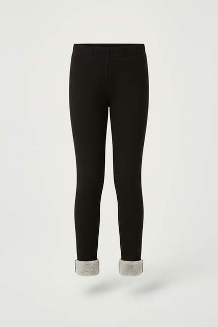 Pantalon Noir Chaud Doublé Polaire Fille - Molleton - vue 3