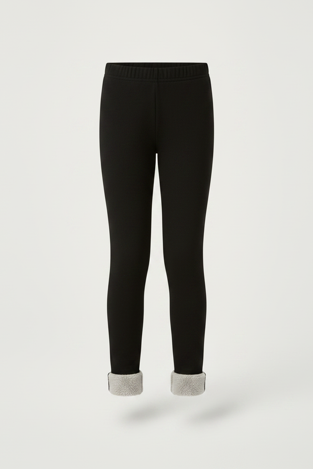 Pantalon Noir Chaud Doublé Polaire Fille - Molleton - vue 3