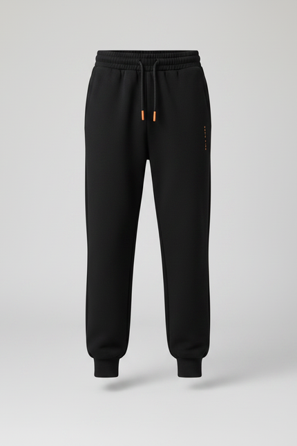 Pantalon Noir Garçon Molletonné Décontracté Cordon Sport - vue 3