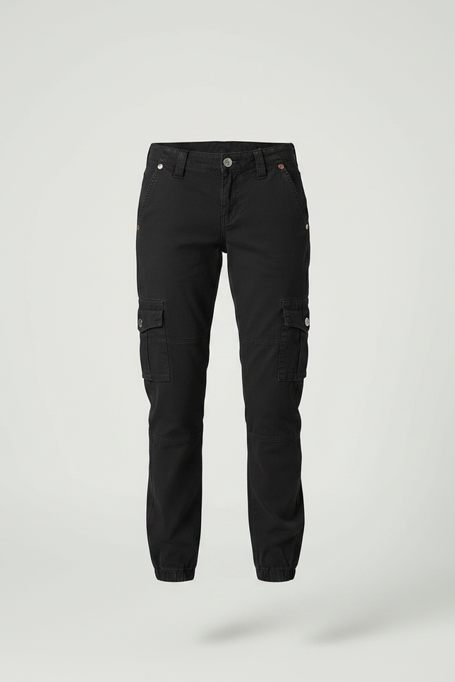 Pantalon Noir Militaire Femme - Toile - vue 3