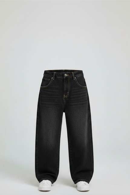 Pantalon Noir Ample Denim Décontracté Enfant - Jean - vue 3