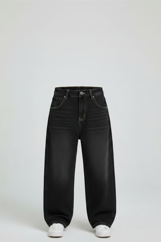 Pantalon Noir Ample Denim Décontracté Enfant - Jean - vue 3