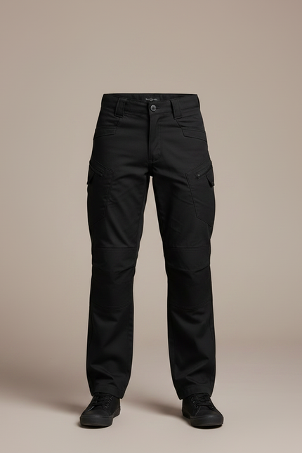 Pantalon Noir Cargo Enfant Multi-poches Robuste - Toile - vue 3