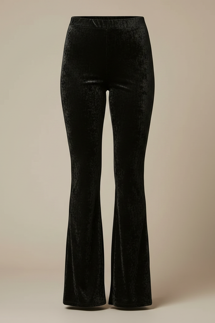 Pantalon Velours Ras Noir Femme - vue 3