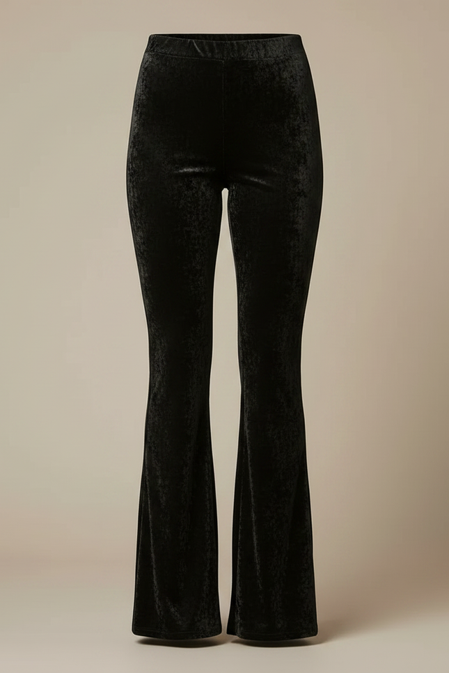 Pantalon Velours Ras Noir Femme - vue 3