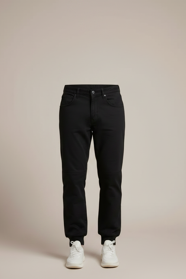 Pantalon Noir Homme Coton Décontracté Confortable Urbain - vue 3