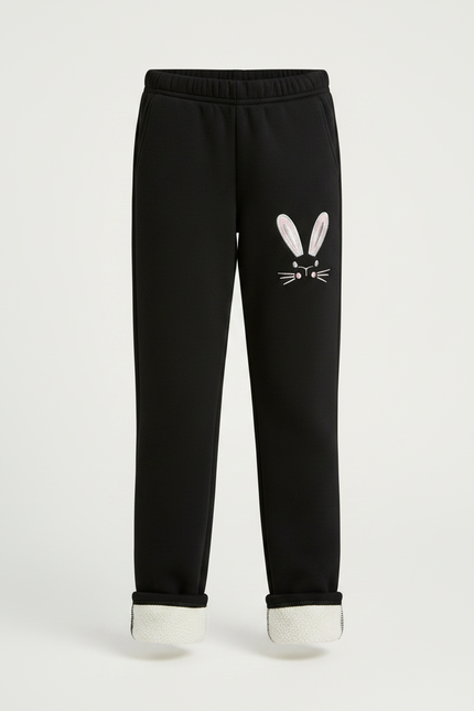 Pantalon Pyjama Noir - Molleton - vue 3